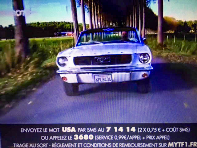 Television giveaway announcing a 1965 Mustang Convertible win