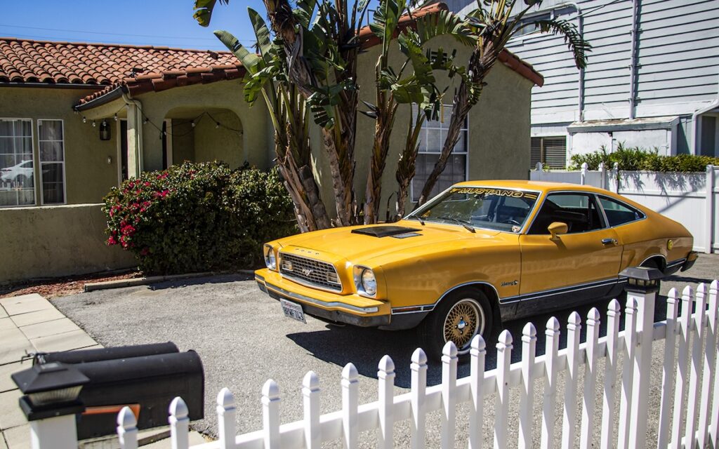Mustang II Mach 1 parked outside a home in Los Angeles