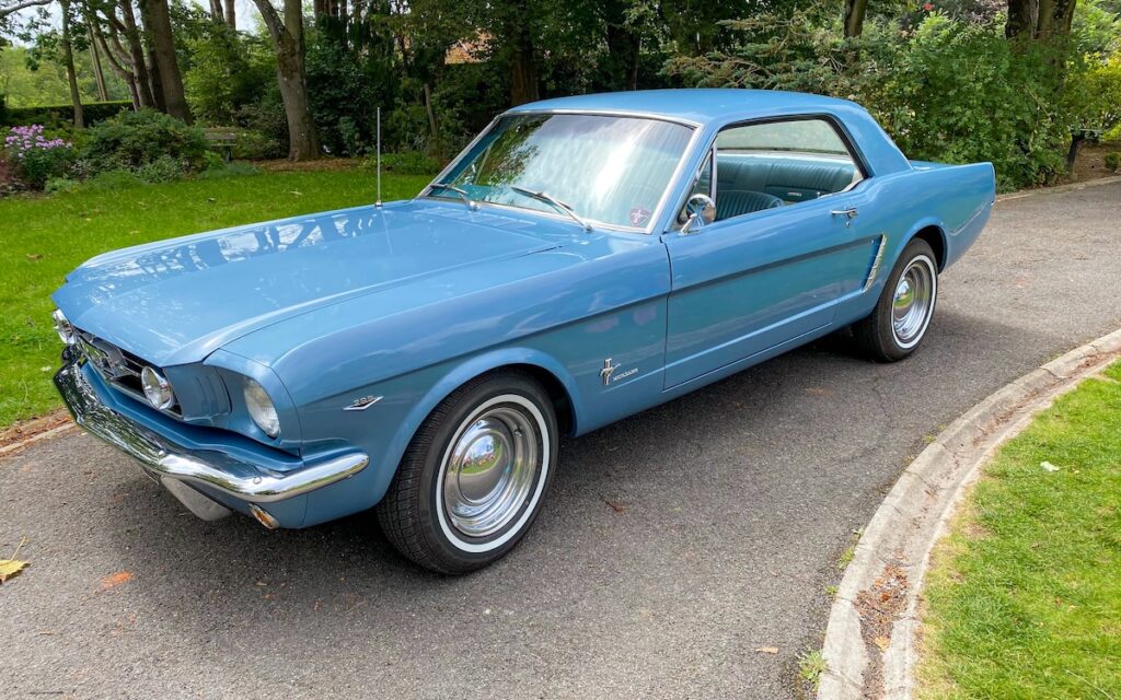 Back to its roots: the coupe now wears its original Silver Blue, after a brief life in Dark Highland Green inspired by Bullitt.