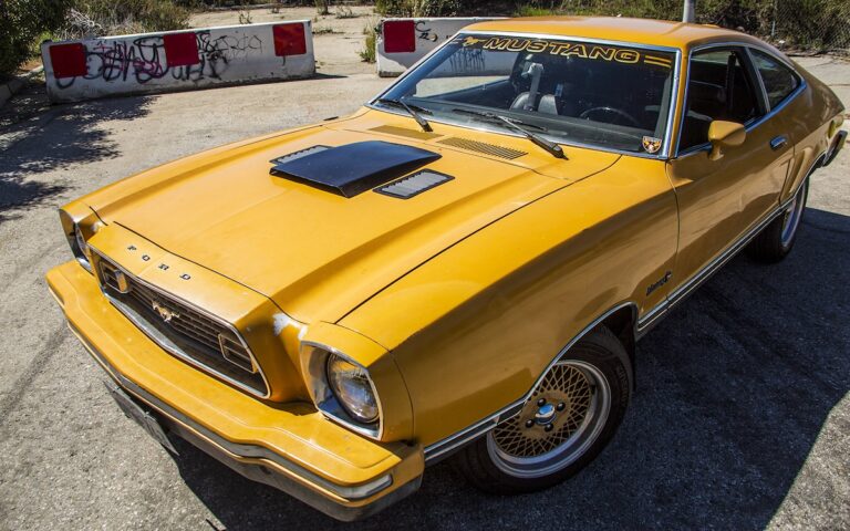 Modified 1974 Mustang II Mach 1 owned by a French expat in Los Angeles