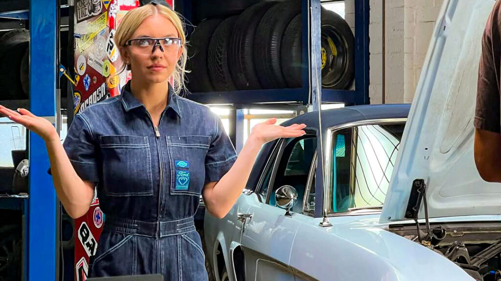 Britney retains much of the classic appearance of an early Mustang, while incorporating several personal touches.